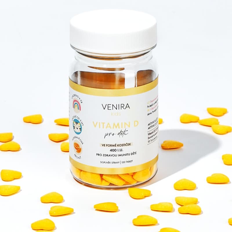 Venira kids Vitamin D orange tbl.120