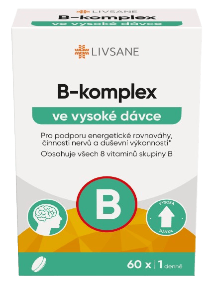 LIVSANE B-komplex ve vysoké dávce tbl.60