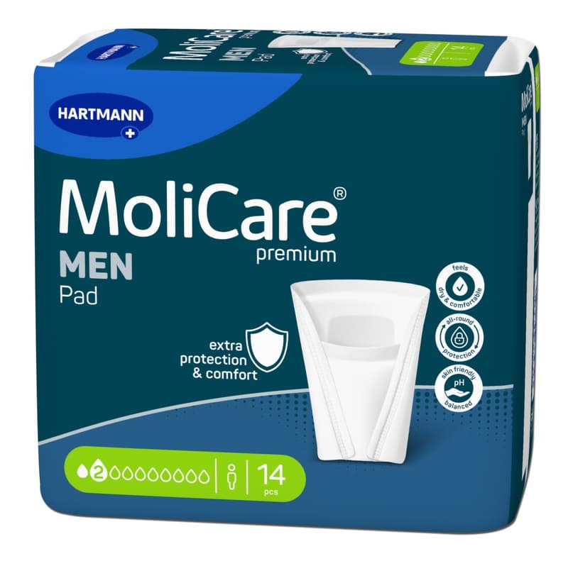 VLOŽKY ABSORPČNÍ MOLICARE MEN 2 KAPKY 330ML,14KS