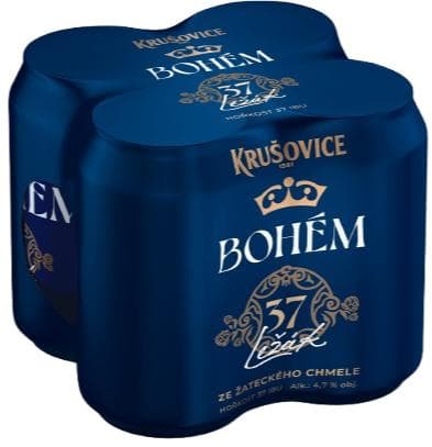 Krušovice Bohém plech 4×0,33 l