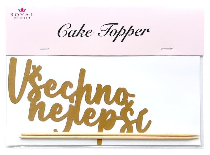 4-Cake Gold cake decoration Happy birthday