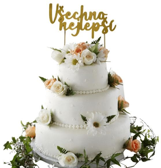 4-Cake Gold cake decoration Happy birthday