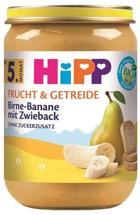 HiPP BIO Ovoce a cereálie hruška, banán a suchary