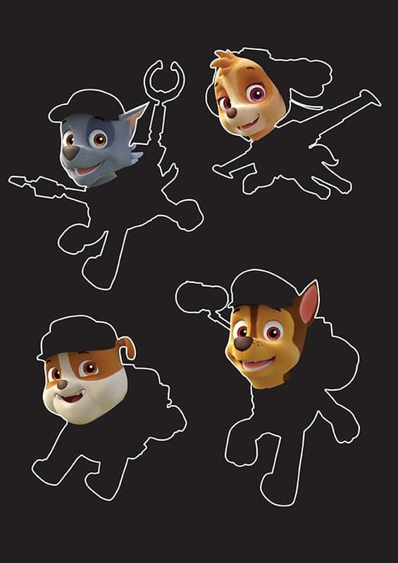 JIRI MODELS Glittery Scratch-Off Pictures Paw Patrol