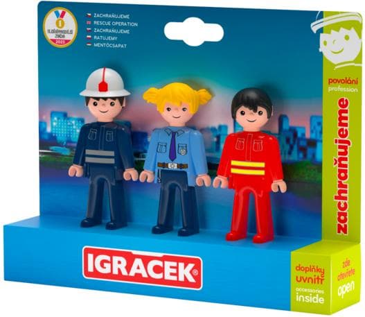 Rohlik.cz Firefighter, policeman and rescuer toy