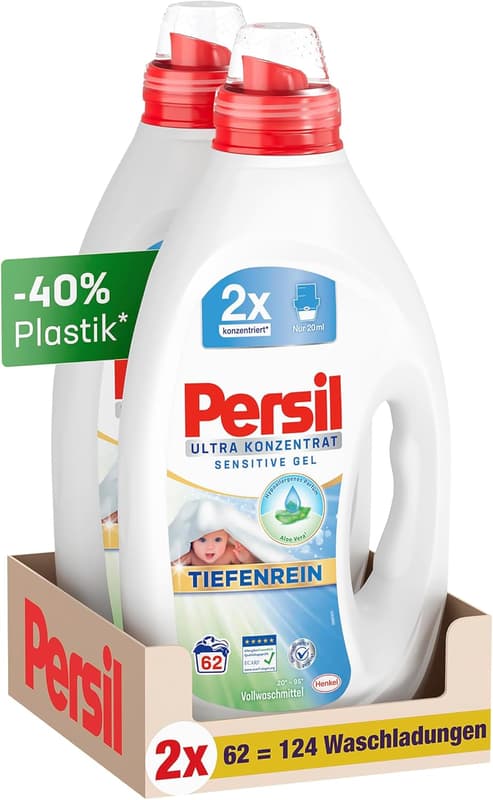 Persil Sensitive Ultra concentrated washing gel (2×1.24 l)
