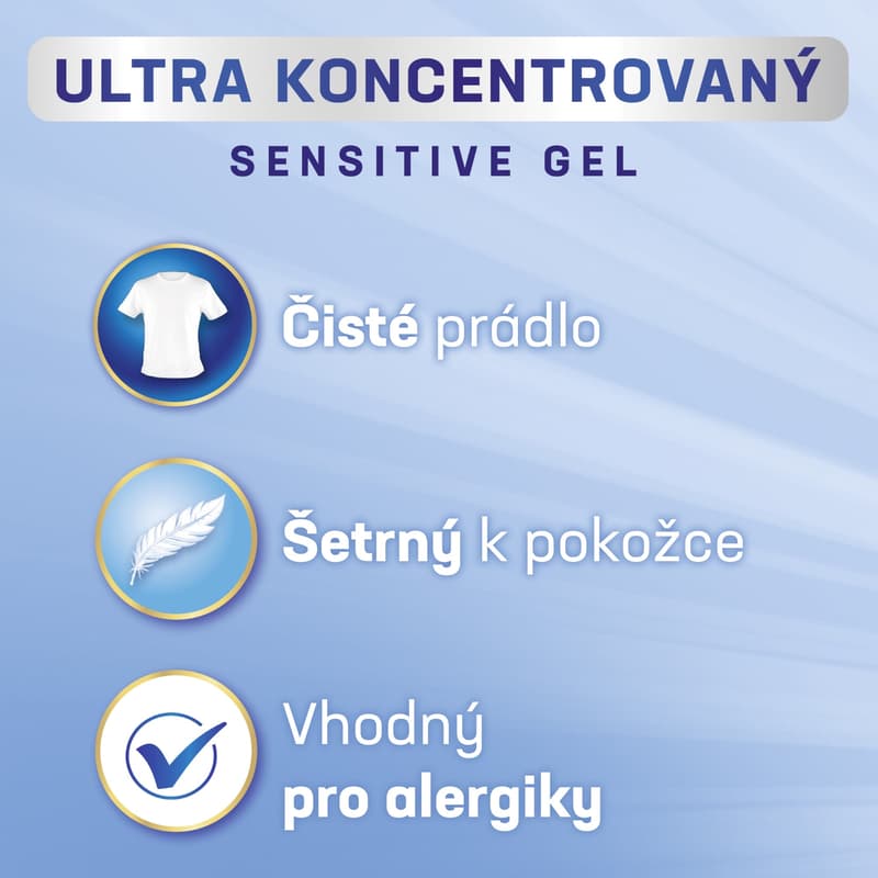 Persil Sensitive Ultra concentrated washing gel (2×1.24 l)