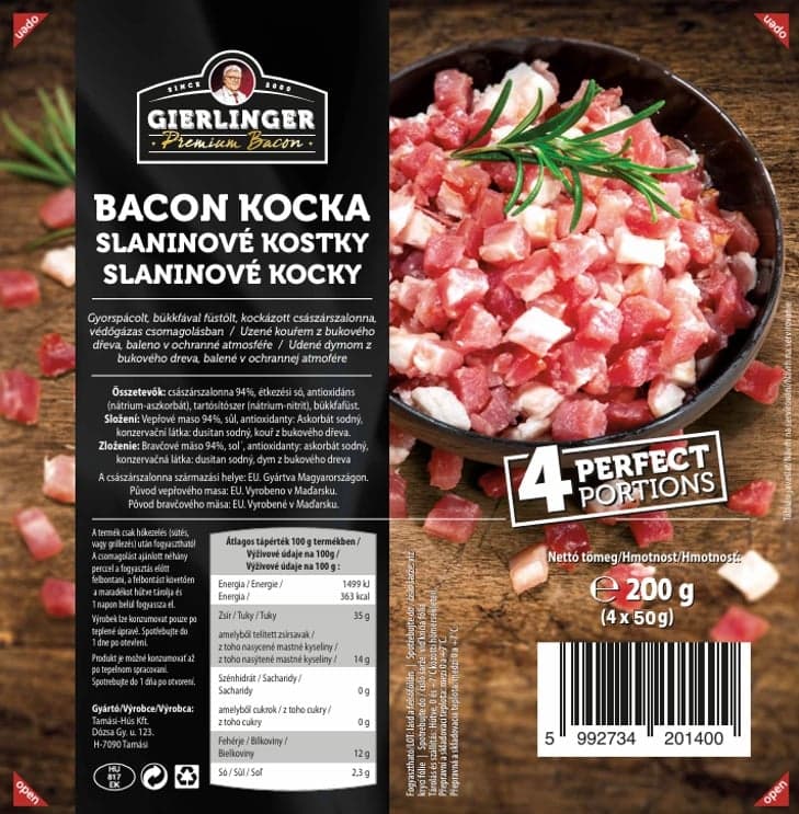 Gierlinger Bacon cubes (4×50g)