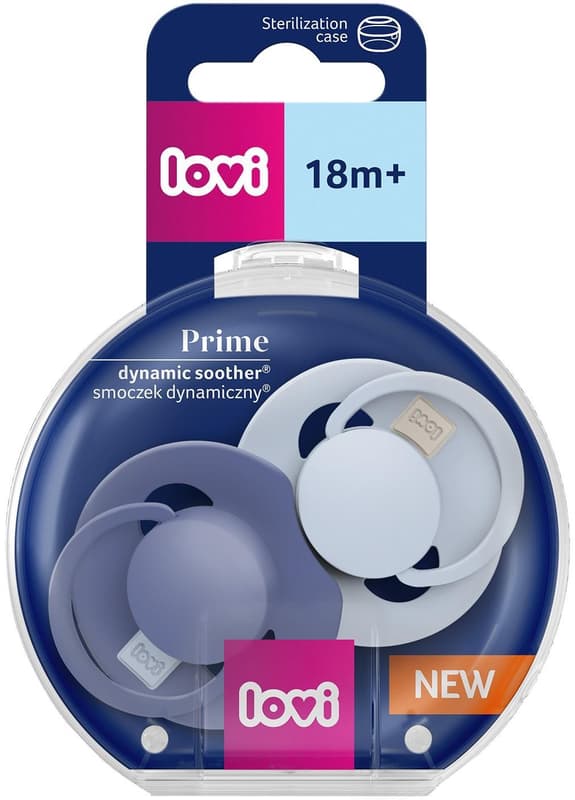 LOVI Silicone Pacifier Dynamic Prime Baby Blue 18+ months