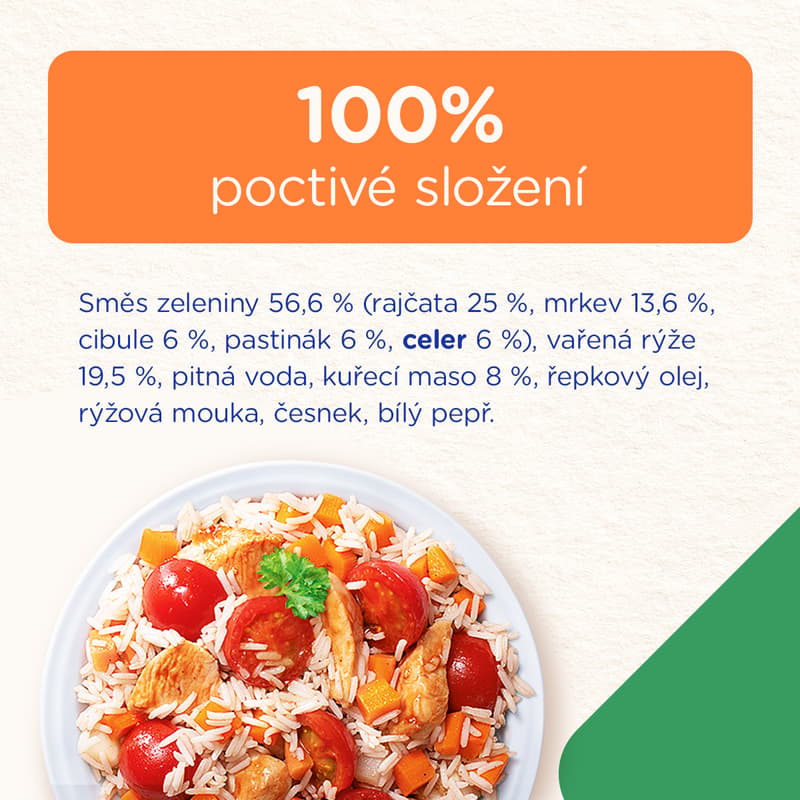 Sunar Příkrm rizoto s kuřetem a rajčaty