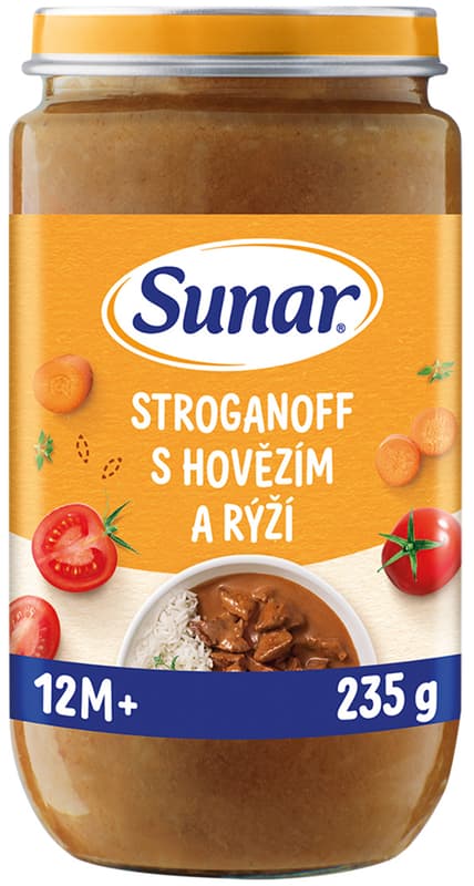 Sunar Příkrm stroganoff s hovězím a rýží