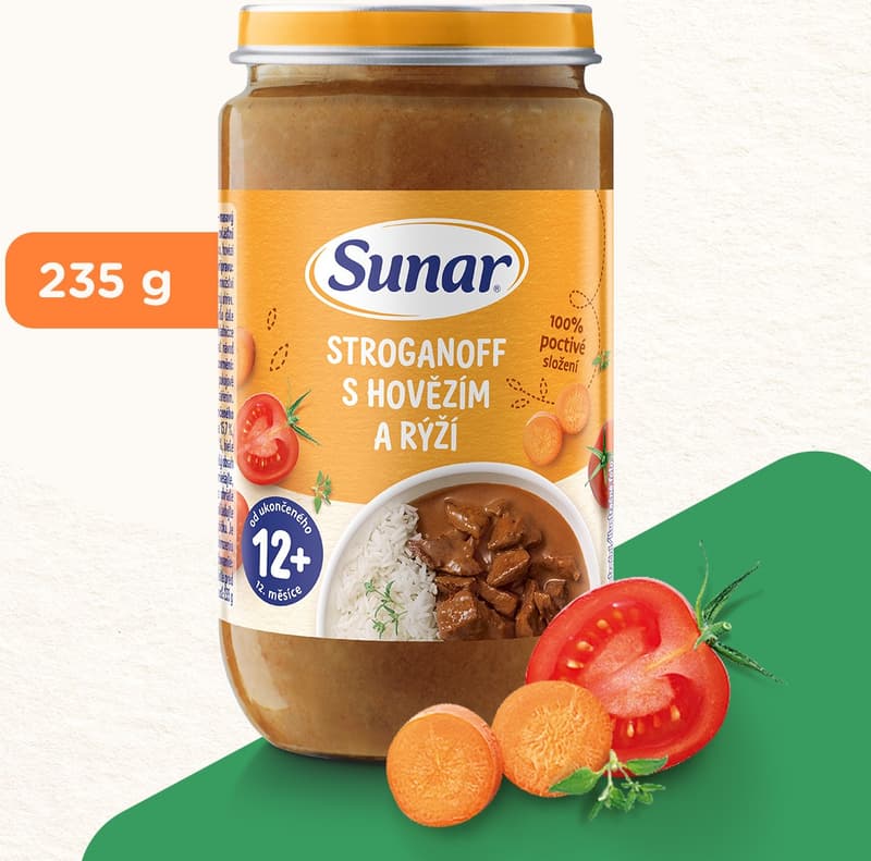 Sunar Příkrm stroganoff s hovězím a rýží