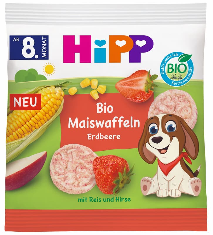 HiPP BIO Kukuřičné oplatky jahoda