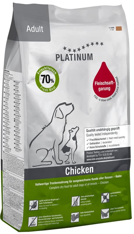 Platinum Natural Adult Dog Food - Chicken