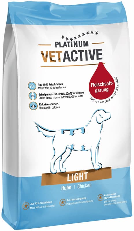 Platinum Natural VetActive Light granulované krmivo pro psy