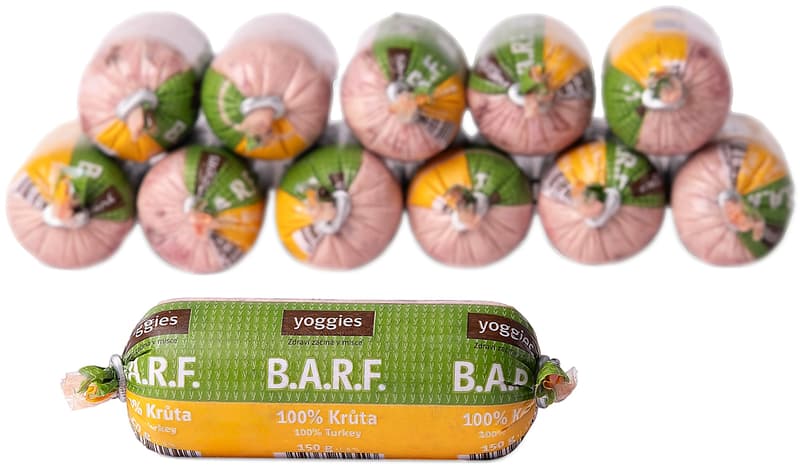 Yoggies B.A.R.F. 100% krůta s probiotiky, mražené (12×150 g)