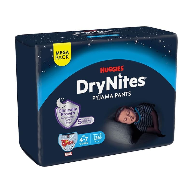 Huggies® DryNites Disposable Nighttime Panties for Boys M (17-30 kg)