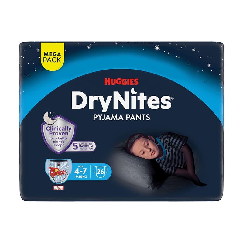 Huggies® DryNites Disposable Nighttime Panties for Boys M (17-30 kg)