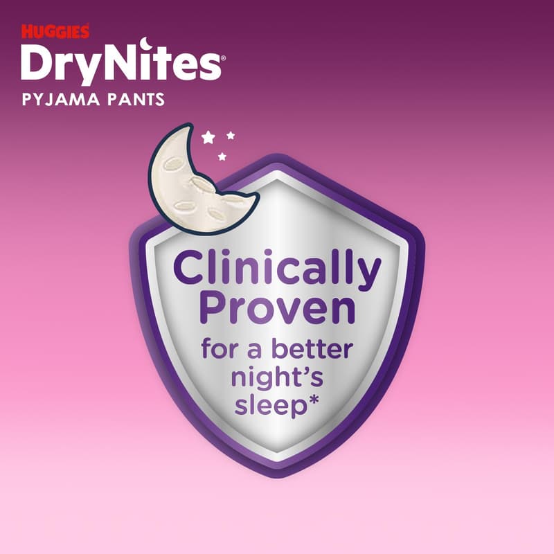 Huggies® DryNites jednorázové kalhotky na noc dívčí M (17–30 kg)