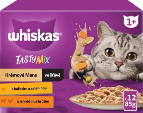 Whiskas Creamy Creations kapsička pro kočky ve šťávě (12×85 g)