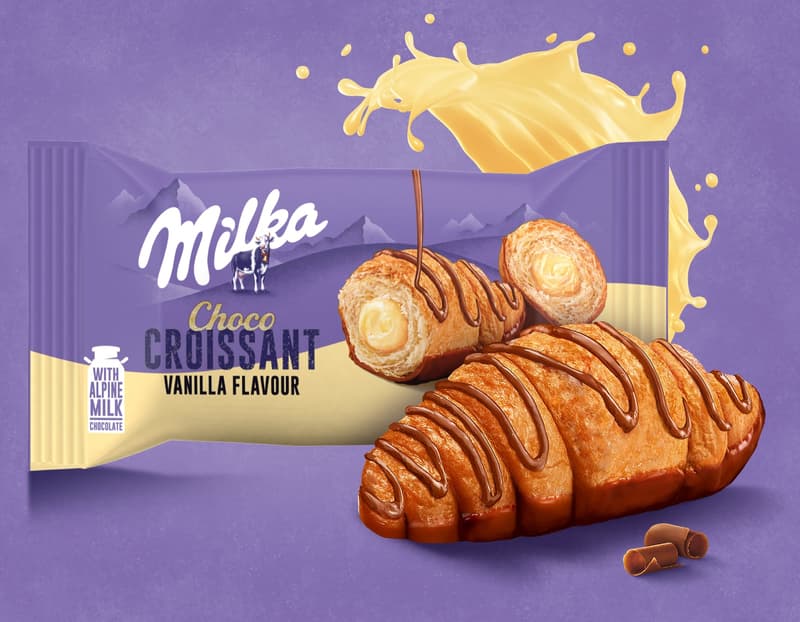 Milka Croissant s vanilkovou příchutí