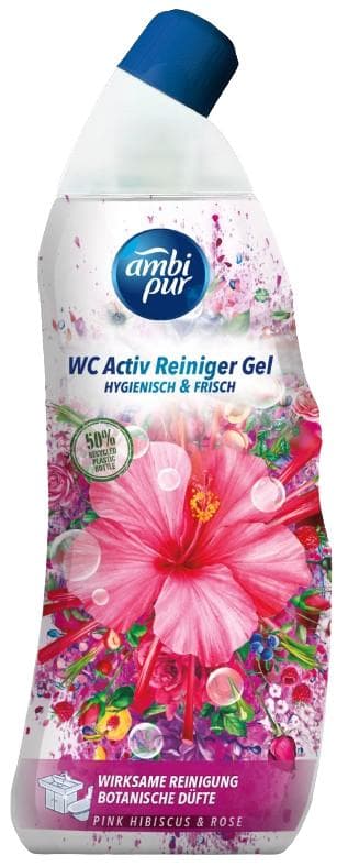 Ambi Pur WC Active gel růžový ibišek a růže