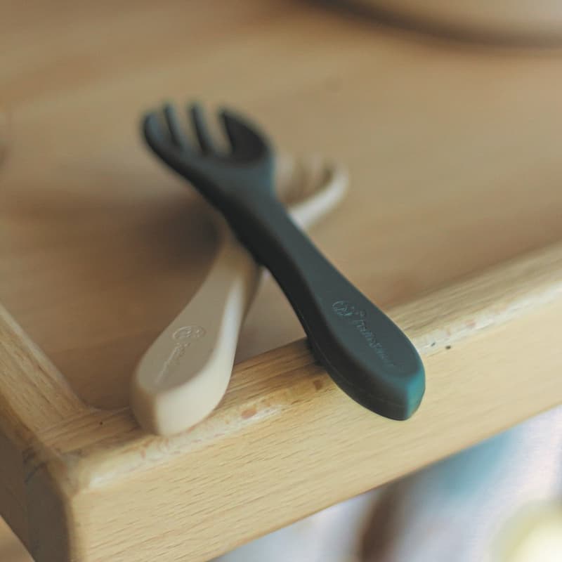 Petite & Mars Take & Match Desert Sand silicone cutlery 6m+