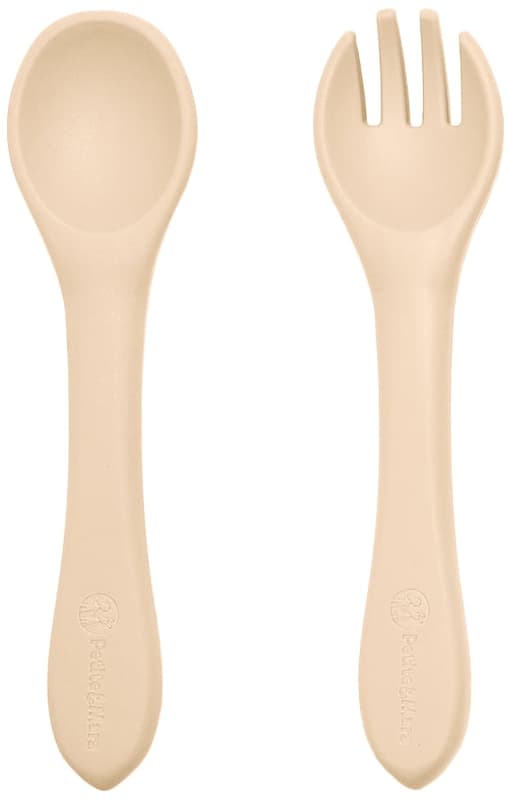 Petite & Mars Take & Match Desert Sand silicone cutlery 6m+