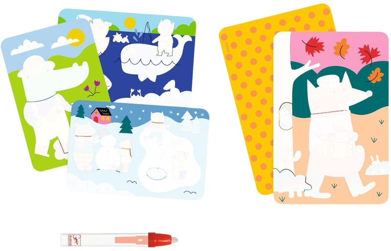 Djeco Water Coloring Book 4 Seasons