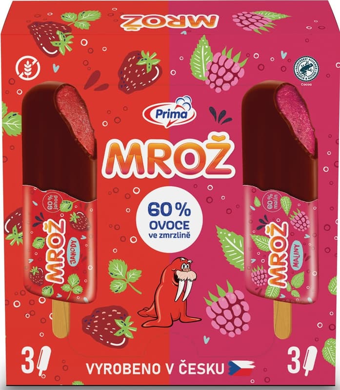 Mrož strawberry and raspberry multipack (6x50 ml)