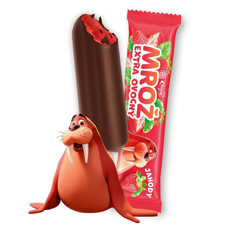Mrož jahodový v tmavé polevě