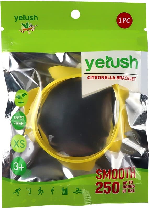 Yetush Smooth náramek s citronelou žlutý XS