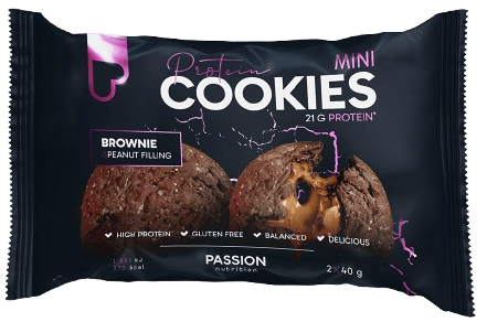 Passion Nutrition Plněné proteinové pečené cookies s čokoládou a arašídovou náplní