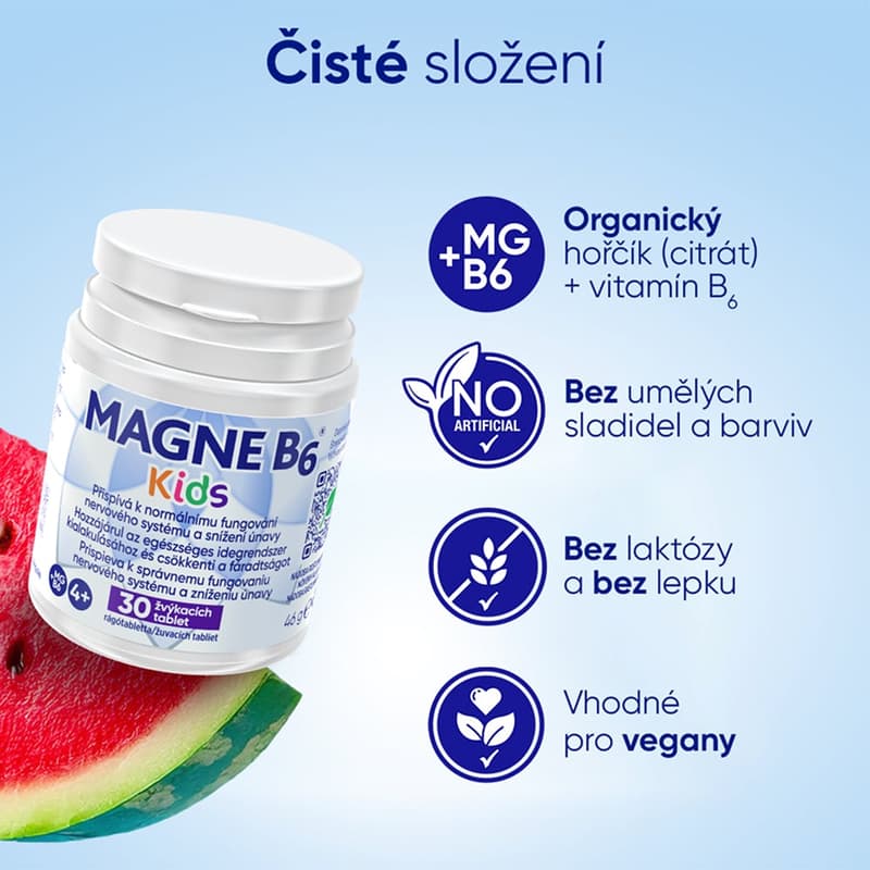 MAGNE B6 Kids 30 žvýkacích tablet