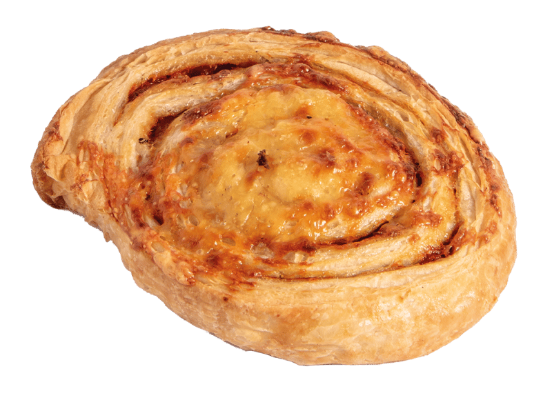 Snail with pizza filling