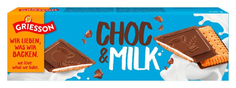 Griesson Cookies with milk cream and milk chocolate