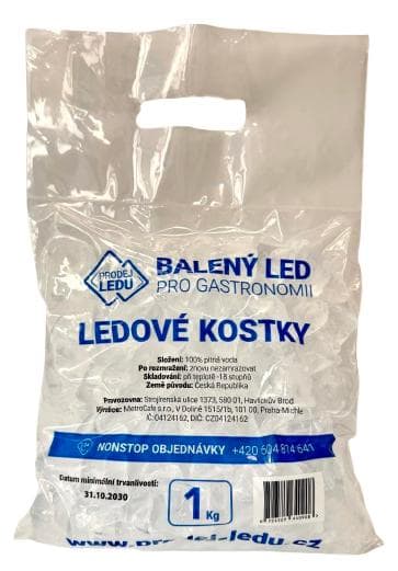 Balený kostkový led