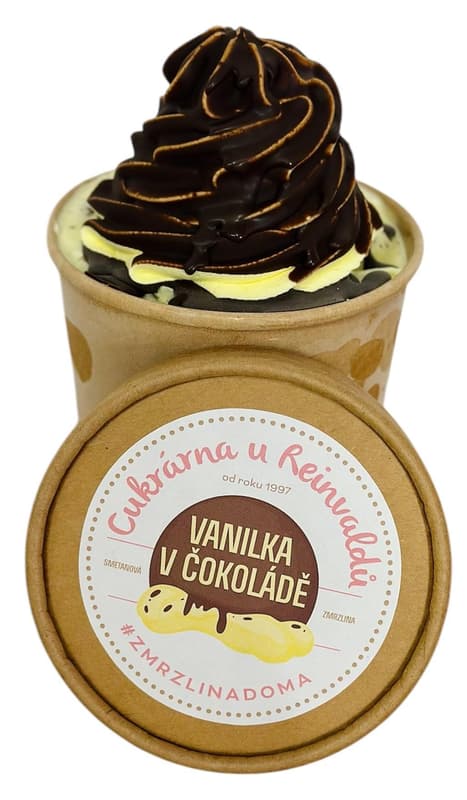 Cukrárna u Reinvaldů Vanilla in chocolate ice cream