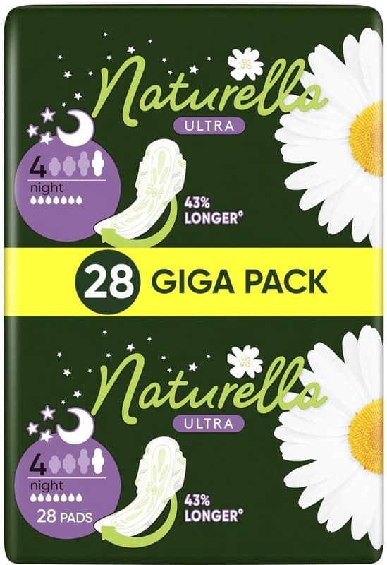 Naturella Ultra Night pads with wings, size 4