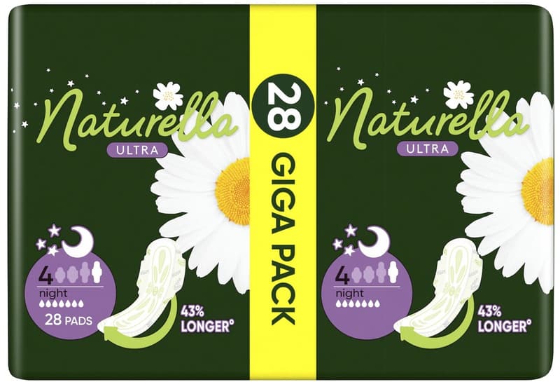 Naturella Ultra Night pads with wings, size 4
