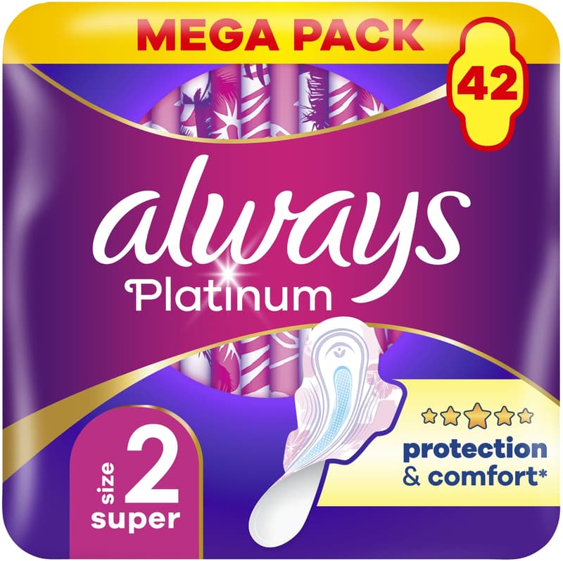 Always Platinum Super pads with wings, size 2