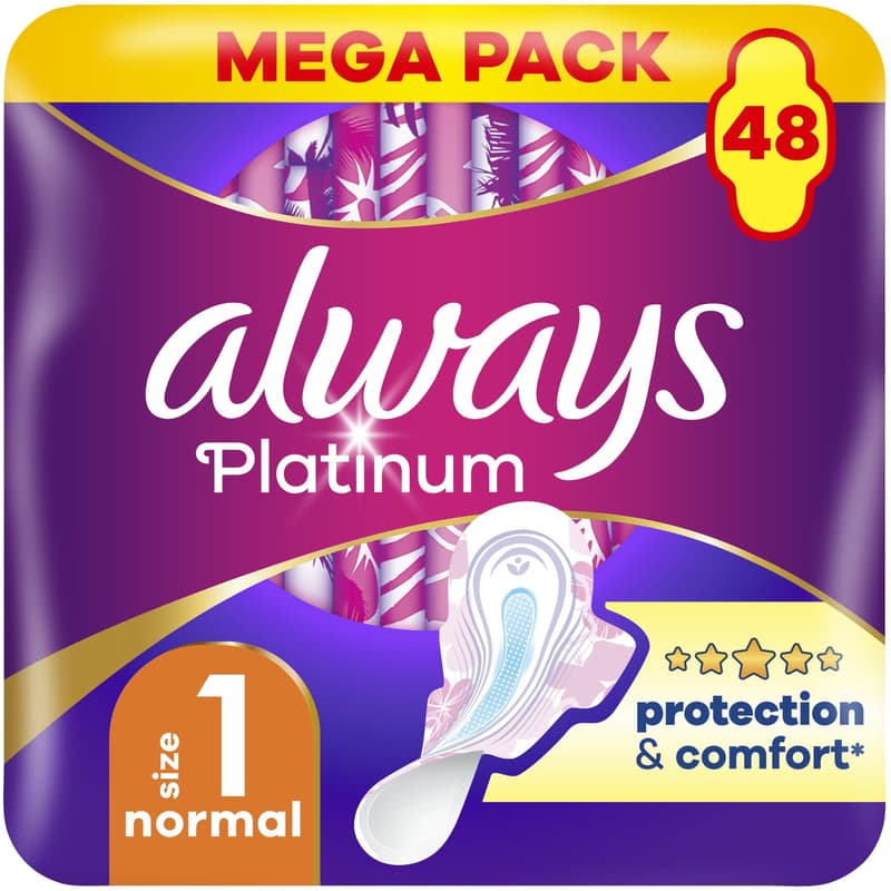 Always Platinum Normal pads with wings, size 1