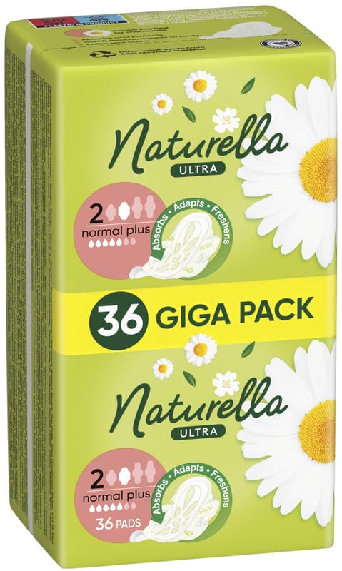 Naturella Ultra Normal Plus pads with wings, size 2