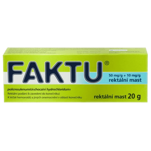 FAKTU 50MG/G+10MG/G Rektální mast 1X20G