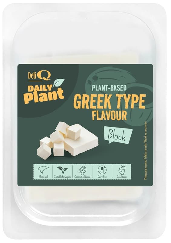 Deli Q Daily Plant Block with Greek Cheese Flavor, Plant-Based