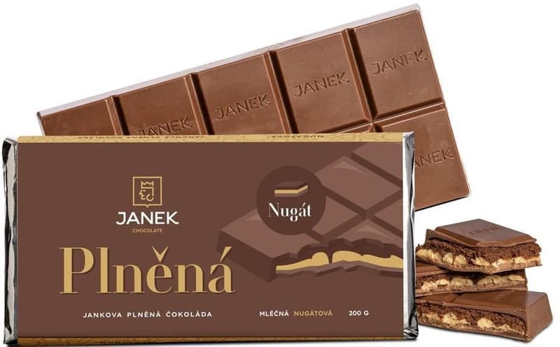 Čokoládovna Janek Jankova filled milk chocolate nougat