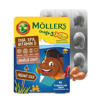 Mollers Omega-3 želé rybičky Cola tbl.45