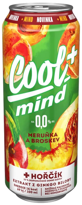 Cool+ Nealkoholické Mind meruňka a broskev 4×0,5 l plech