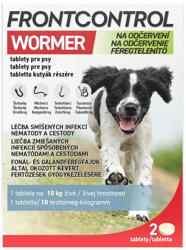 Frontcontrol Wormer pro psy tbl.2
