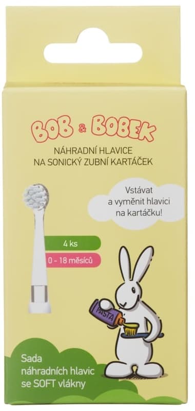 Bob a Bobek Baby replacement head for sonic toothbrush 0–18 months
